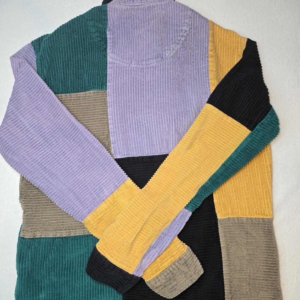 Urban Outfitters Patchwork Corduroy Jacket Medium M Colorblock Grandpacore Retro - Picture 8 of 16